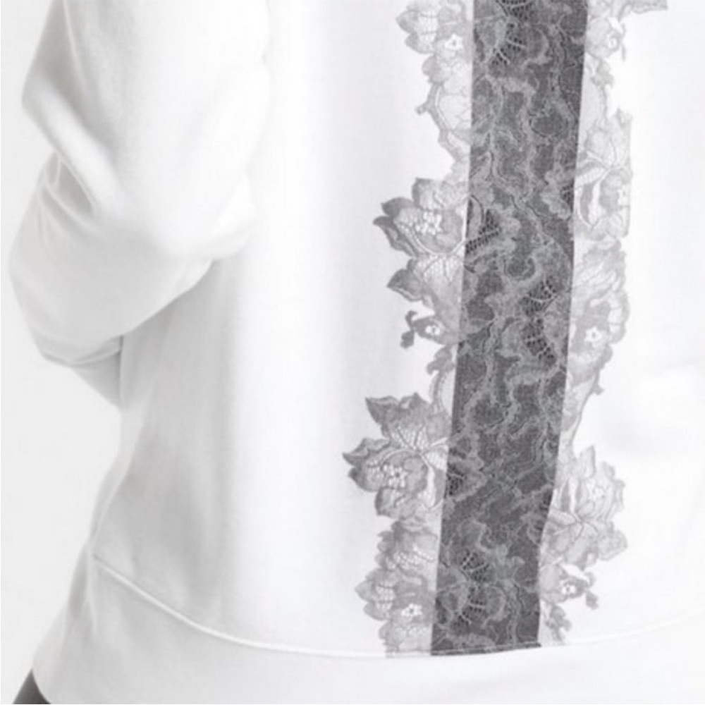 Athleta Rose Lace Tunic White Hoodie - Picture 2 of 11